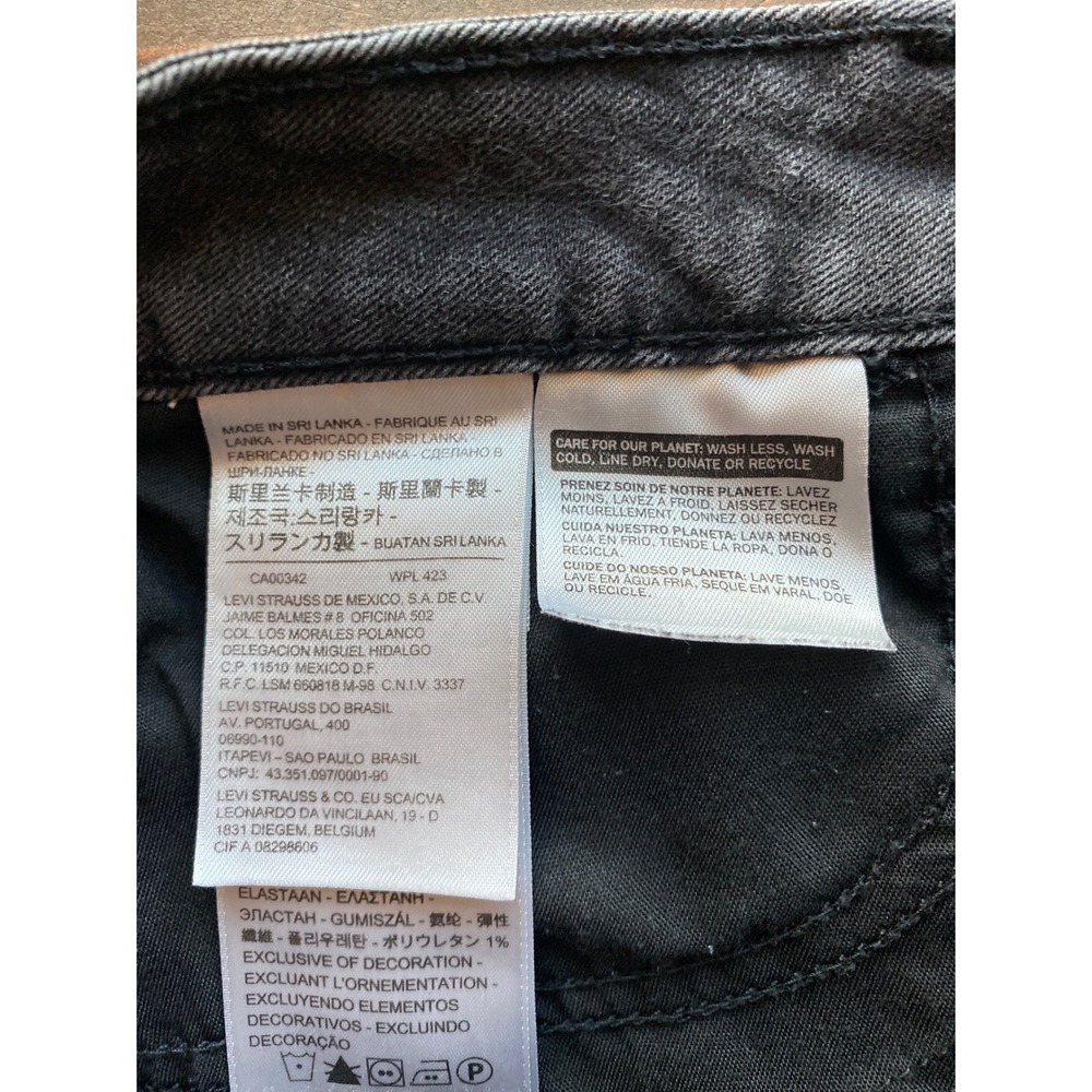Levis 535 Super Skinny Jeans 29 Dark Wash Black Denim Minimalist Classic Pants - Picture 7 of 13